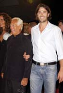 Luca and Georgio Armani  VENICE 2002 - Between Strangers Premiere