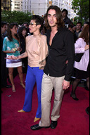 Rebecca Weinberg (L) and Luca Calvani (R) at the Sex and the City 2001 season premiere